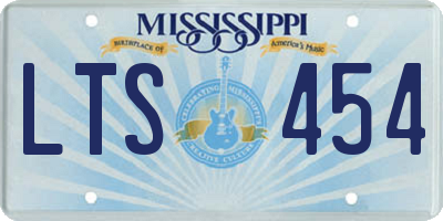 MS license plate LTS454