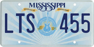 MS license plate LTS455