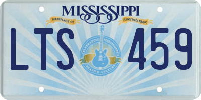 MS license plate LTS459