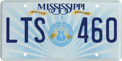 MS license plate LTS460