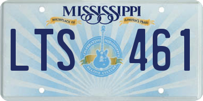MS license plate LTS461