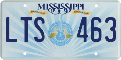 MS license plate LTS463