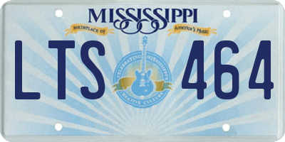 MS license plate LTS464