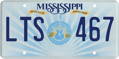 MS license plate LTS467