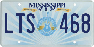 MS license plate LTS468