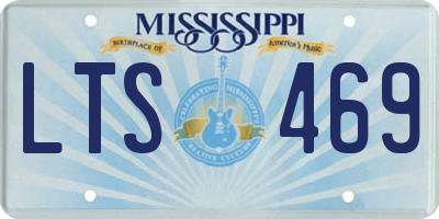MS license plate LTS469