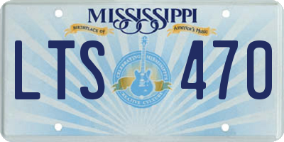 MS license plate LTS470