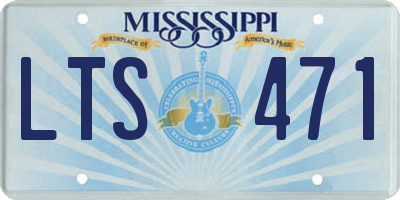 MS license plate LTS471