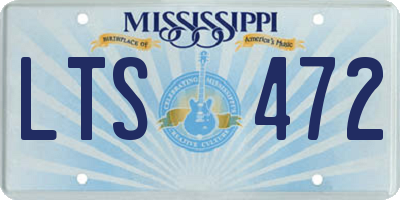 MS license plate LTS472