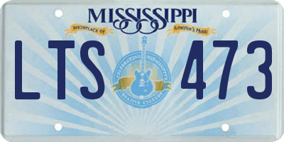 MS license plate LTS473