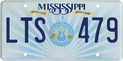 MS license plate LTS479