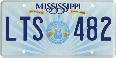 MS license plate LTS482