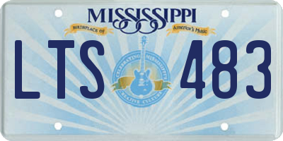 MS license plate LTS483