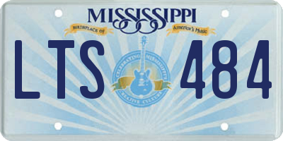 MS license plate LTS484