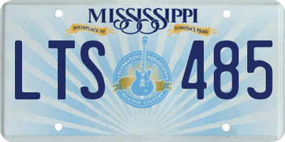 MS license plate LTS485