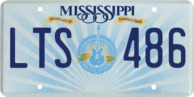 MS license plate LTS486