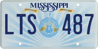 MS license plate LTS487