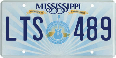 MS license plate LTS489