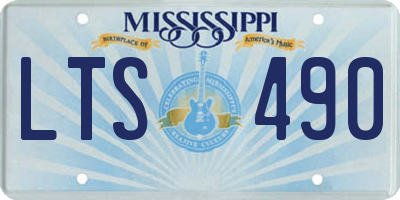 MS license plate LTS490