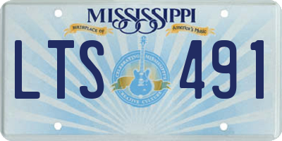 MS license plate LTS491