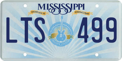 MS license plate LTS499