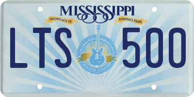 MS license plate LTS500