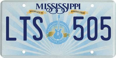 MS license plate LTS505