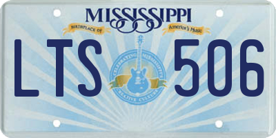 MS license plate LTS506