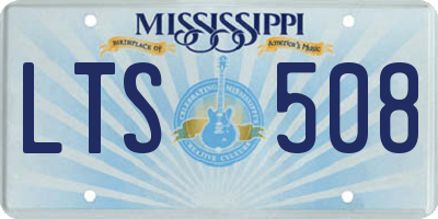 MS license plate LTS508