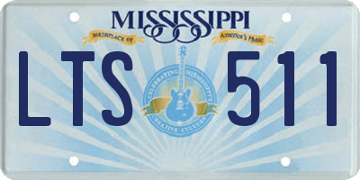 MS license plate LTS511