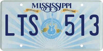 MS license plate LTS513