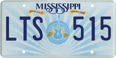 MS license plate LTS515
