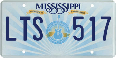 MS license plate LTS517