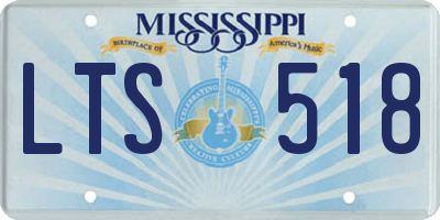 MS license plate LTS518