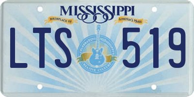 MS license plate LTS519
