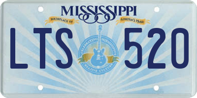 MS license plate LTS520