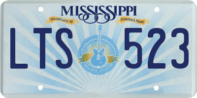 MS license plate LTS523