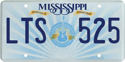 MS license plate LTS525