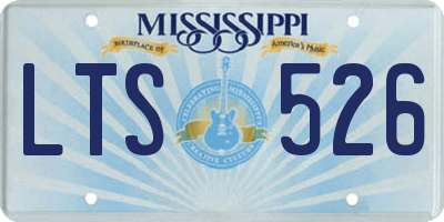 MS license plate LTS526