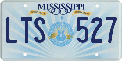 MS license plate LTS527