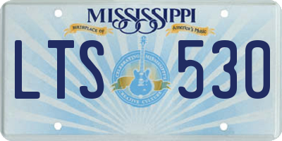MS license plate LTS530