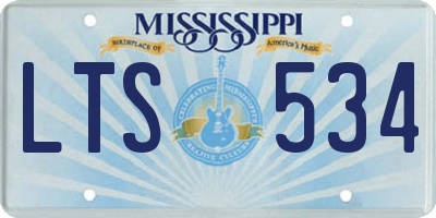 MS license plate LTS534
