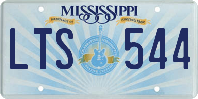 MS license plate LTS544