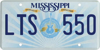 MS license plate LTS550