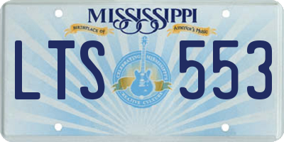 MS license plate LTS553