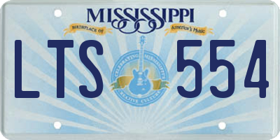 MS license plate LTS554
