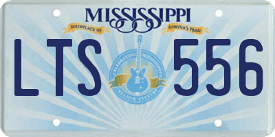 MS license plate LTS556