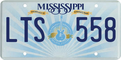 MS license plate LTS558