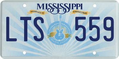 MS license plate LTS559