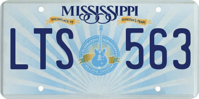 MS license plate LTS563